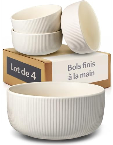 Cosumy Cuencos Ceramica Set 4-700ml Bowl Desayuno - Bol Aperitivos