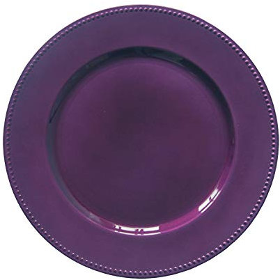 sottopiatti di plastica per festa di nozze banchetto decorazione 13 Beaded Purple