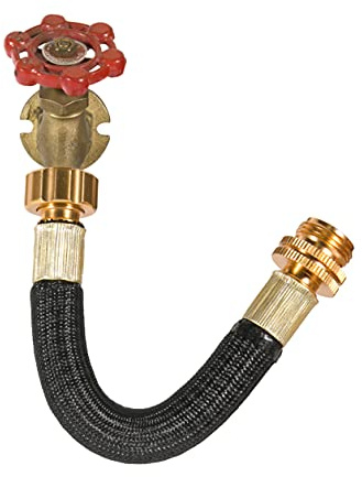 Boersite 0.8ft Garden Hose Extension Flexible Hose Adapter Short Connector Hose with Integrated Spiral Tube for Hose Reel/RV/Dehumidifier (1)