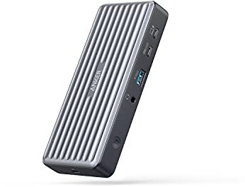 Anker USB C Docking Station, PowerExpand 9-in-1 USB-C PD Dock, 60W Charging for Laptop, 20W Power Delivery Charging, 4K HDMI and DisplayPort, USB 3.0 and USB 2.0 Data, Gigabit Ethernet, 3.5 mm Audio