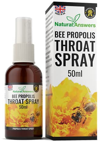 Propolis Throat Spray 50ML, Immune Support & Sore Throat Relief, Natural Answers Bee Propolis Spray with Honey (1 Pack)