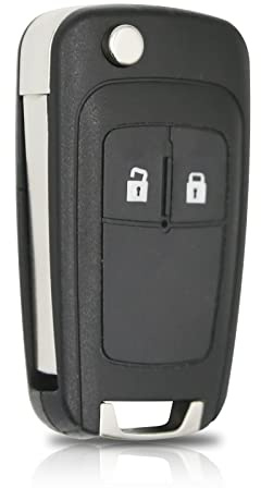 OBEST Fernbedienung Gehäuse, 2 Tasten Auto Schlüsselhülle für Opel | Autofernbedienungen Cover Kompatibel mit Opel Astra J Insignia A Meriva B Zafira C Mokka X Chevrolet Orlando Aveo