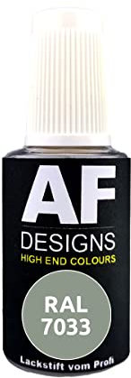 Alex Flittner Designs Stylo de retouche RAL 7033 gris ciment mat 20 ml Stylo de réparation acrylique peinture retouche bois métal meubles salle de bain