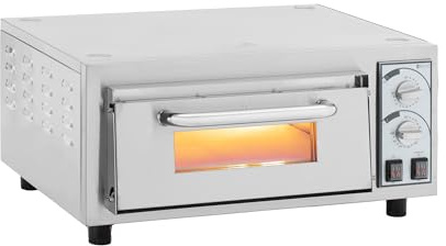 Royal Catering RCPO-2400-1PS Four à pizza électrique 1 chambre 2400 W Ø 40 cm pierre réfractaire Four à pizza professionnel Four à pizza 1 chambre -