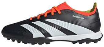 adidas Unisex Predator 24 League Low Turf Boots, Core Black / Cloud White / Solar Red, 41 1/3 EU