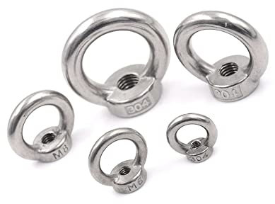 2 Stücke SUS304 Edelstahl Kreis Ösenmutter Marine Hebeöse Muttern Ringmuttern Schleifenloch Für Kabel Seil Heben M3 M4 M5 M6-2 Stücke M4