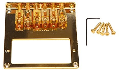 Louttary Humbucker-Gitarren-Steg mit 6 Saiten und 6 Rollen, für Tele-Gitarre, goldfarben