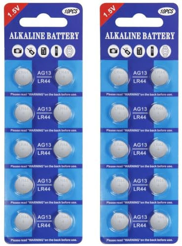Lot de 20 Piles LR44 Bouton alcalines AG13 1.5V Piles