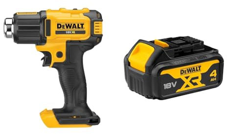 DEWALT Décapeur Thermique XR 18V DCE530N-XJ & Batterie 4 Ah Li-ION - DCB182-XJ - Compatible avec Tous Les Outils XR 18V Bricolage et Jardin - Témoin de Charge Lumineux