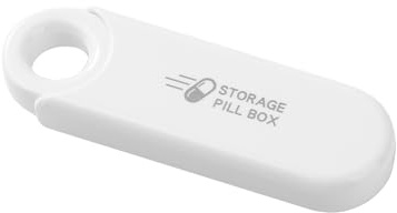 Tablettenbox Pillendose，Pillendose klein für unterwegs，Pillenbox für Vitamine, Medikamente, Pillen, Gute Dichtleistung, Erhaltung der medizinischen Eigenschaften. (weiß)