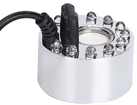 Brumisateur, Mini Machine à Brouillard 12 LED pour Petit étang, Atomiseur, Humidificateur d'air, Brumisateur à Ultrasons, Brumisateur de Fontaine d'intérieur, Accessoire pour