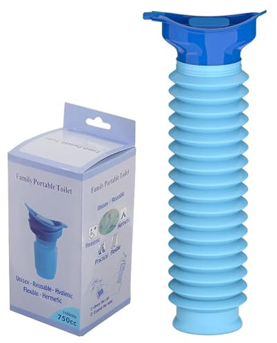 Pee Bottles for Men, Adjustable Emergency Urinal 750ml, Car Pee Bottle for Men and Women, Portable Toilet for Car, Shrinkable Personal Mobile Toilet,Urine Bottle, Travelling, Traffic Jams & Hiking