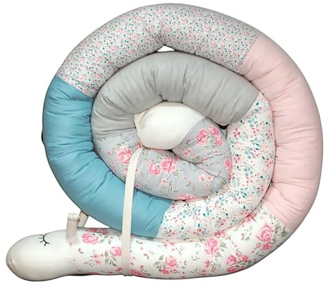 Bettschlange/Bettschnecke XXL(Rosen) *** Länge 350cm**Stillkissen, Seitenschläferkissen