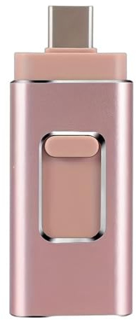 Clé USB 4 en 1 OTG 128 Go, 256 Go, 512 Go Clé USB 3.0 Clé USB Mobile 4 en 1 (128GB,Rose)