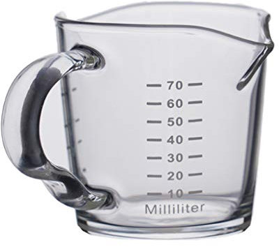 Verre doseur avec bec verseur - Passe au micro-ondes - Pour farine, huile, poudre, lait, vin