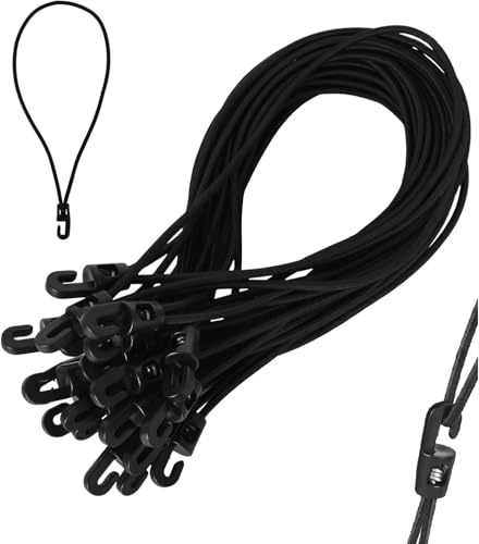Elastici con Gancio, 25 pezzi, Espansore con Gancio da 25 cm, Gomma di Tensione ad Alte Prestazioni con Gancio,Espansori con Gancio per Rimorchi di Trasporto Stazionari, Striscioni, Tende