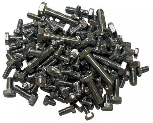 1.9kg Assorted Mix of M6 (6mm) M8 (8mm) & M10 (10mm) Fully Threaded Hexagon Hex Head Fully Threaded Metric Bolts finished in High Tensile Zinc Plated Steel - DIN933