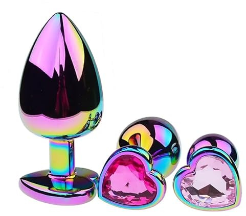 Plug anale-dilatatore donna e uomo in acciaio inossidabile – Kit plug anali e butt plug sex toys anale per principianti ed esperti – Dilatatore ano, anal toys e giochi anali – 3 plug analesex toy