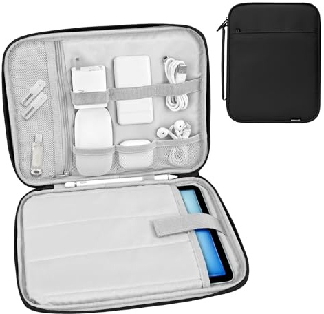 Dadanism 9-11 Pollici Tablet Custodia da Viaggio per iPad (A16) 11, iPad Air 11 M4/M3, iPad Pro 11 M5/M4, iPad 10a Gen/Air 5 10,9, iPad 9/8/7a Gen 10,2, Galaxy Tab A11+ 11, Tab M11 11, Nero
