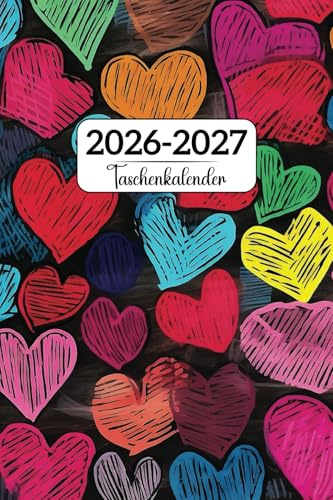 Taschenkalender 2026 2027: Kleines Buch DIN A6, Zwei Jahre Januar 2026 bis Dezember 2027
