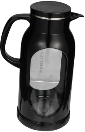 Hemobllo Jarra de Vidrio Transparente con Tapa Antigoteo Diseño Ergonómico y Gran Capacidad para Agua Fría y Café para Uso Doméstico y Oficina