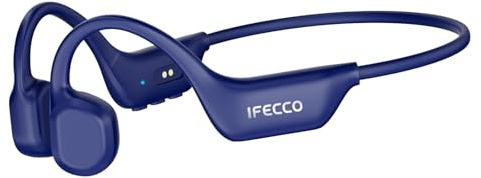 IFECCO Bone Conduction Headphones Bluetooth 6.0, IP67 Waterproof Open-Ear Wireless Sports Headphones with Magnetic Charging, 26g Ultra-Light, 10H Playtime & Dual Connectivity for Running, Cycling, Gym