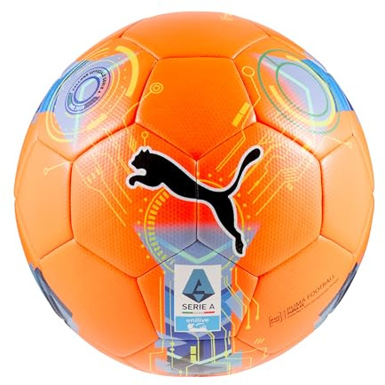 PUMA Pallone da Calcio Orbita Serie A 4, Fluo Orange Multi Colour
