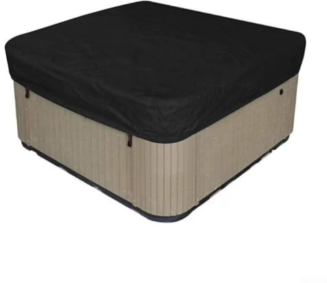 Gdfnmogo Copertura quadrata per piscina, isolamento termico, impermeabile, resistente al sole e al gelo, per spa e vasche da bagno all'aperto, pieghevole in poliestere (260 x 160 x 20 cm)