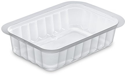 GUILLIN - ALPHACEL CL250TPE SACHET DE 100 Barquette Scellable 250cc, Polypropylène, Transparent, 13,7 x 9,6 x 3,2 cm