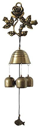 Vintage Antique Style Shopkeepers Door Bell Store Entry Door Chime Animal Figure Decorative Doorbell (Rose (Matt Gold))