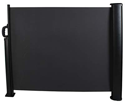 vanvilla Seitenmarkise ausziehbar Sichtschutz Terrasse Sonnenschutz Terrasse Windschutz Terrasse Seiten Markise Boden- oder Wandmontage Balkon Sonnenschutz Schwarz 160x300 cm