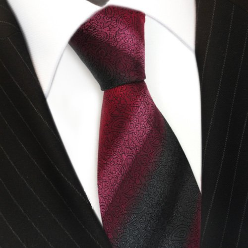 TigerTie Designer Seidenkrawatte in gestreift gemustert - 8 cm Krawattenbreite