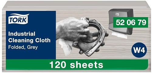 Tork Industrial Cleaning Cloth Grau W4, Flexible and Soft, 120 cloths, 520679