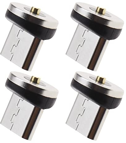 4X Connecteur Magnétique Micro USB Adaptateur Rotatif Tête d'Embouts pour Cordon de Câble Charge Magnétique