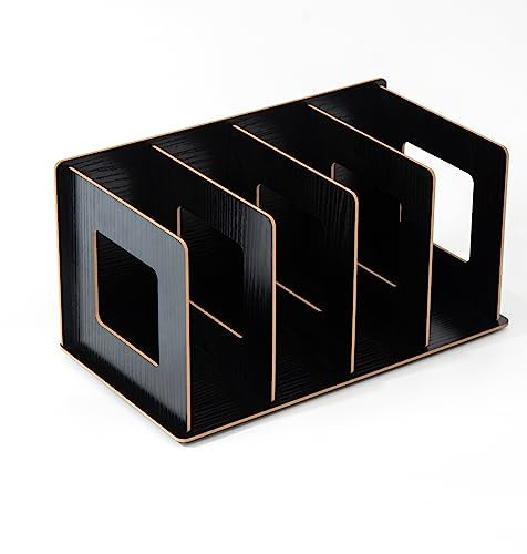 keivmlvt Wooden CD & DVD Racks Book Rack CD & DVD Stand perfect Shelf Storage & Organization for CD DVD Blu-Ray Video Game Books