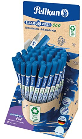 Pelikan Tintenlöscher SuperPirat eco Strichstärke M (Multispitze), Display mit 50 Stück