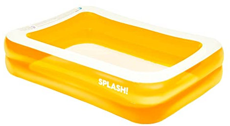 SPLASH! Deluxe Pool Rectangular Family Inflatable Pool - 6.5ft/8.5ft/10ft - Includes 2x Repair Patch - 10 Minutes Fill Time - Double Vinyl Wall (79)