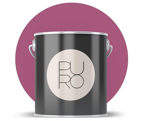 Livingwalls PURO Premium Wandfarbe c2008 - Malerfarbe mit sehr hoher Deckkraft - matte hochwertige Innenfarbe in Pink - 1l