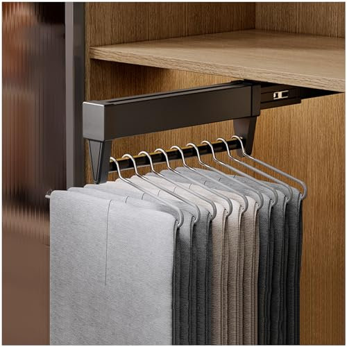 GIVROLDZ Ausziehbare Kleiderstange Zum Herausziehen Der Kleiderbügel Verstellbarer Kleiderschrank Teleskopstange Kleiderstange Platzsparend Kleiderbügel,370mm
