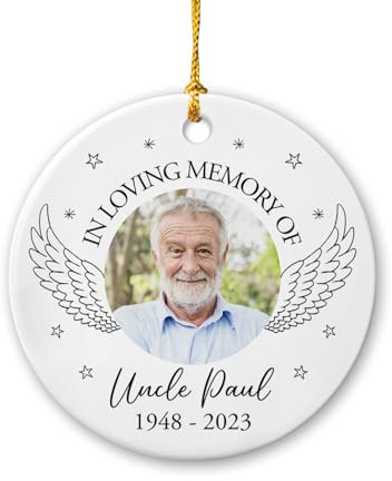 Christbaumschmuck Keramik Weihnachtsanhänger Anhänger Weihnachtsbaumschmuck Hängende Ornamente Weihnachtsdeko Personalisiert Mit Bildnamen, Individuelles Foto In Liebevoller Erinnerung, Sympathie