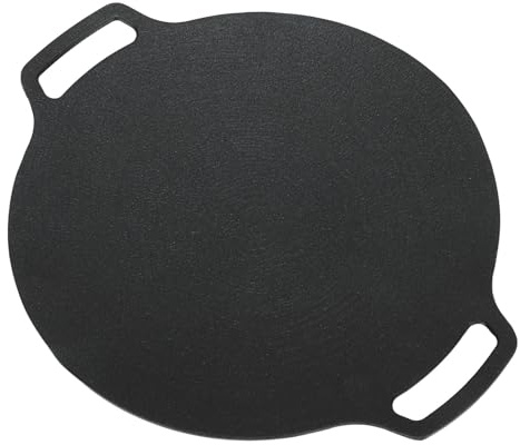 Nonstick Grill Pan, Korean BBQ Grill Pan with 6 Layer Coating for Outdoor Camping, Gas Cooker Round BBQ Griddle Pan(36cm)
