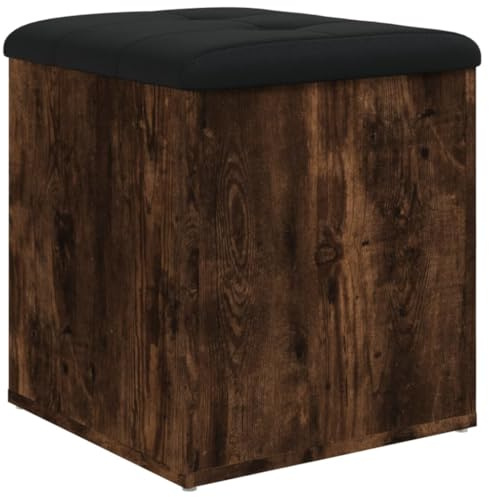 vidaXL Sitzbank mit Stauraum Räuchereiche 42x42x45 cm Holzwerkstoff