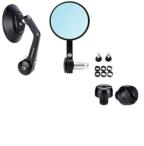 Zubehör Für Triumph Tiger 800xc Bonneville T100 Motorrad Lenkerendenspiegel Universal Rückspiegel CNC 13mm-18mm (Color : 3)