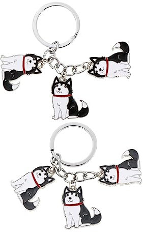 LIFKOME Hundezubehör Schlüsselanhänger Set Metall Schlüsselanhänger Hundedesign Handwerkskunst