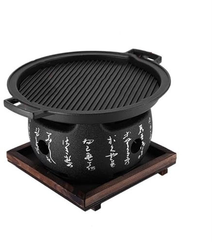 Réchaud à barbecue portable Mini barbecue antiadhésif sans fumée, poêle à charbon de style japonais, petit barbecue de table, poêle de barbecue familial, barbecue de table portable for camping pique-n