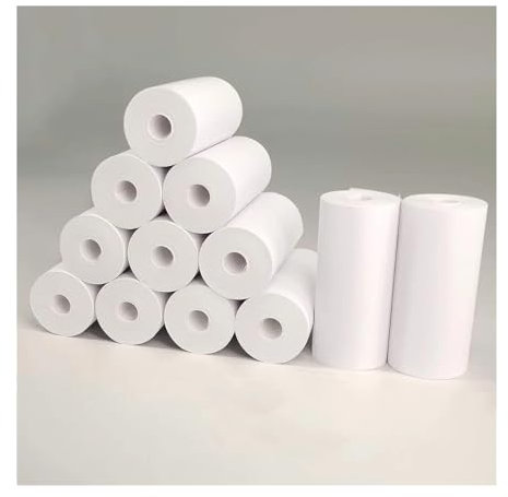 12 rotoli di pellicola di ricarica for macchina fotografica istantanea, stampa termica senza anima for registratori di cassa portatili da 57 mm, stampante mobile Rotoli Di Carta Termica(12 Rolls)