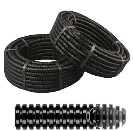 Gewiss Wellrohr, Elektro-Schutzrohr M16-M63, Schwarz, VDE-IMQ-geprüft, Klassifikation 3321 (M50-25m)