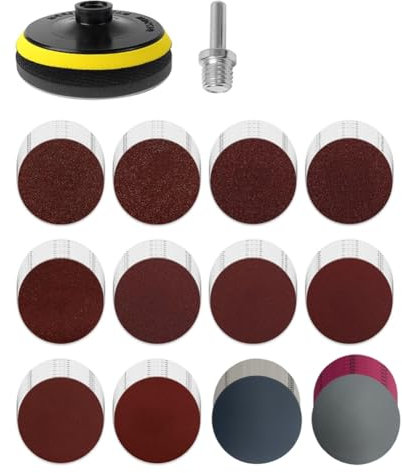 Eighosee 123PCS Angle Grinder Sanding Discs Attachments, 4 Inch Hook and Loop Backing Pad with 5/8-11 Thread, Wet Dry Sanding Pad
