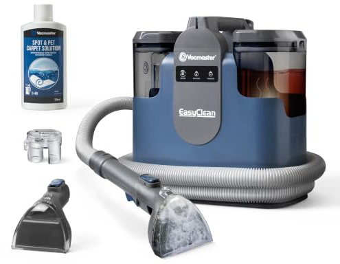 Vacmaster EasyClean Thermo Heated Carpet Spot Cleaner, Corded | Heated spot cleaner, rug & upholstery cleaner. Rapid 50°C hot water, carpet cleaner solution, 2 modes & 2 year guarantee