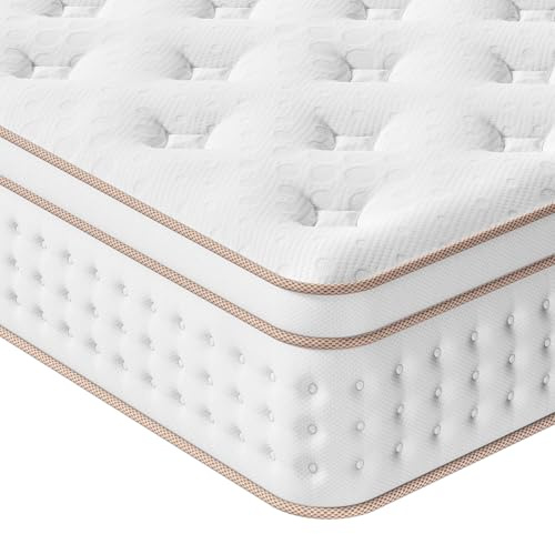 Vesgantti Matratze 160x200 Taschenfederkernmatratze 26 cm hoch, H3 Orthopädische Federkernmatratze, ÖkoTex Zertifiziert, Federkernmatratze Rollmatratze Mittelfest